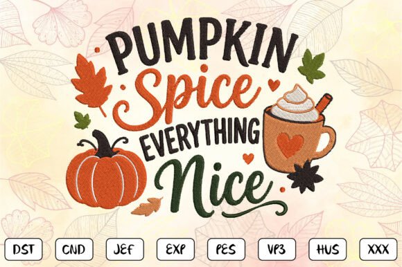 Cozy Fall Pumpkin Embroidery