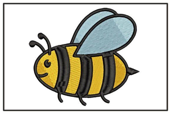 Cute Honeybee Embroidery Design