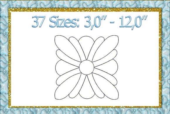Feather Square Quilt Machine Embroidery