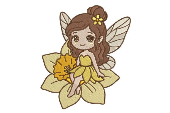 Flower Fairy Embroidery Design