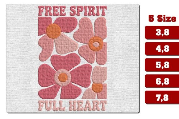 Free Spirit Full Heart Embroidery PES
