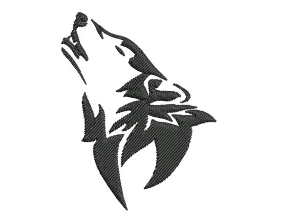 Howling Wolf Tribal Embroidery
