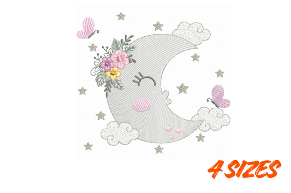 Moon Blossom Embroidery Design Set