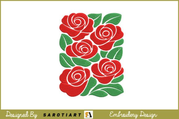 Rose Flower Embroidery Design T-shirt