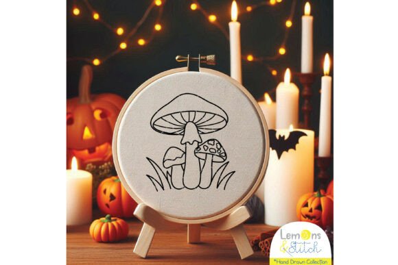 Three Mushrooms - Hand Embroidery