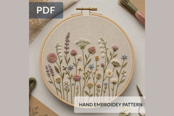 Wildflower Hand Embroidery Pattern 2 PDF